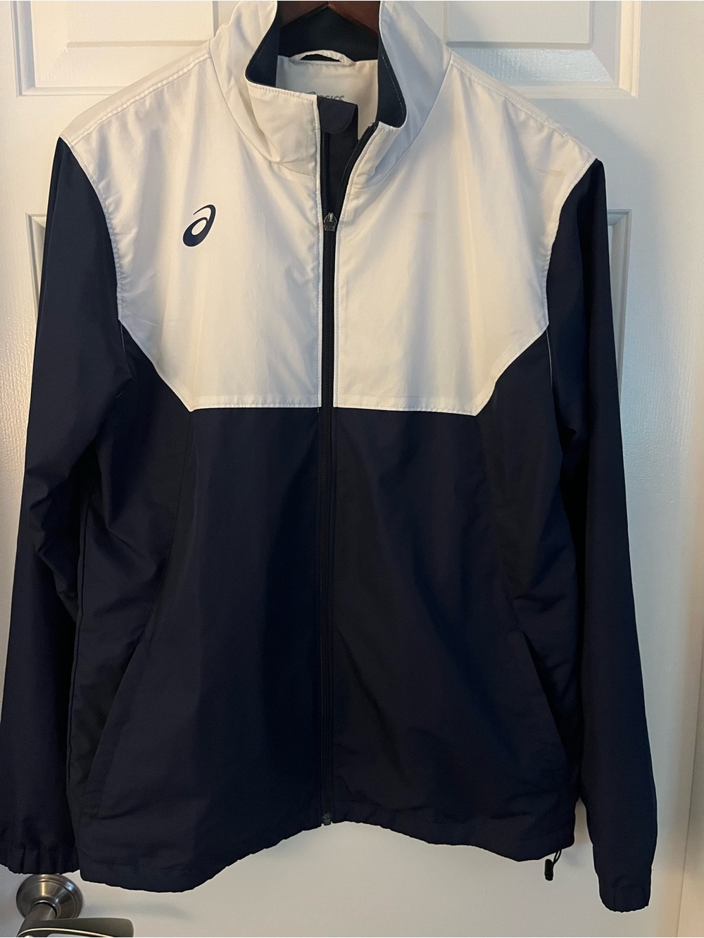 ASICS Women’s Navy and White Performance Jacket size M